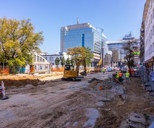 Budowa tramwaju na Rakowieckiej w Warszawie