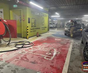 Pożar na parkingu pod Galerią Katowicką