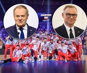 Donald Tusk i Andrzej Duda zareagowali na zwycięstwo siatkarzy w Lidze Narodów. Premier pisał o nokaucie