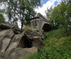 Zwalony most w Grądach Kruklaneckich