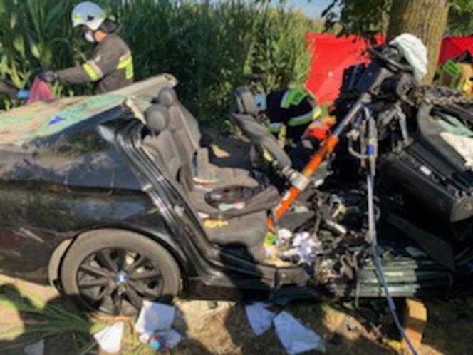 ZMASAKROWANE auto na DK nr 7! Ranni rodzice z maluszkiem! ZDJĘCIA z koszmarnego wypadku