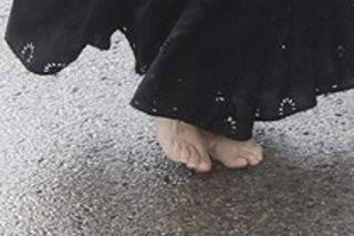 Gabriela Muskała boso na pogrzebie Joanny Kołaczkowskiej