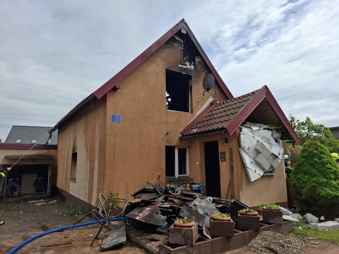 Pożar w Stawigudzie. Poparzona kobieta w szpitalu