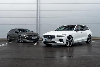Volvo V60 T8 Twin Engine AWD R-Design AT8 vs. Peugeot 508 SW GT 2.0 BlueHDI 177 KM AT8