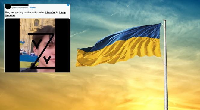 Skandaliczne zachowanie Rosjanina na manifestacji Ukraińców [NAGRANIE]
