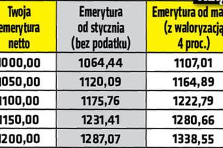 Emerytury wzrosną co najmniej o 50 zł