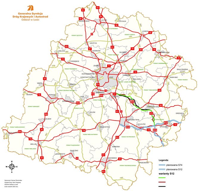 Autostrady i drogi ekspresowe w woj. łódzkim