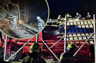 Zerwane dachy i powalone drzewa. Strażacy mieli pełne ręce roboty ZDJĘCIA