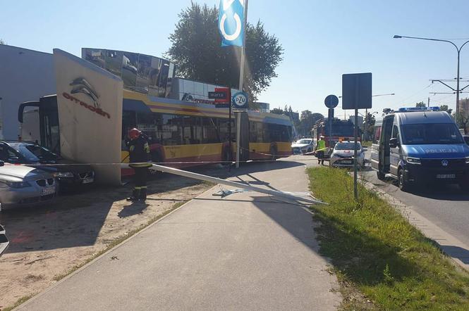 Wypadek autobusu MPK na Rzgowskiej