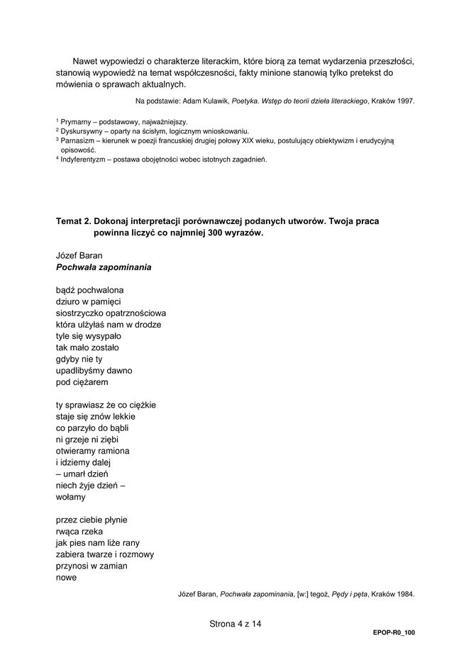Matura 2025 polski rozszerzony 21.05.2025: Arkusz CKE - Formuła 2015