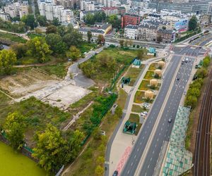 Okolice przyszłej stacji metra M3 Stadion Narodowy
