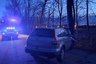 Wierzchosławice. Pijany 40-latek roztrzaskał hondę na drzewie