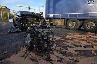 Dramatyczne sceny na DK1! Kierowca w szpitalu po zderzeniu z tirem