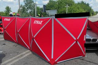 Palmiry wypadek z udziałem motocykla i osobówki