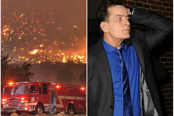 Charlie Sheen, pożar w Kalifornii