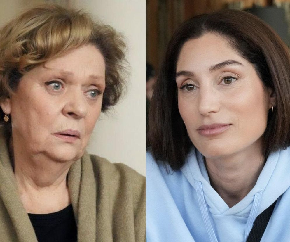 Józefina (Elżbieta Jarosik) z zaskoczeniem i niezadowoleniem spogląda w lewo, a obok Celina (Orina Krajewska) z uśmiechem, obydwie aktorki z serialu Barwy szczęścia. Józefina oskarży Celinę o kradzież biżuterii, a o ich dalszych losach przeczytasz na Super Seriale.