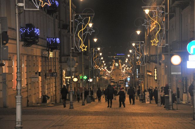 Świąteczne iluminacje 2024 w centrum Kielc