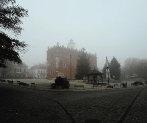 Sandomierz w jesiennej szacie z lotu ptaka