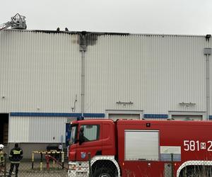 Pożar hali w Jankach! Wielka ewakuacja 300 osób, w akcji liczne zastępy straży