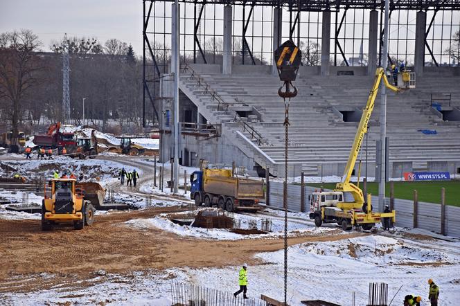 Budowa stadionu w Szczecinie - luty 2021