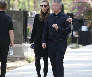 Agata Buzek na pogrzebie