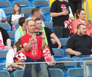 Kibice na meczu gwiazd Polska - Brazylia na Stadionie Śląskim