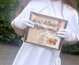 Pierwsza Komunia Święca córki Iwony Węgrowskiej 