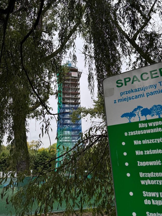 Wieża spadochronowa w Katowicach jest remontowana