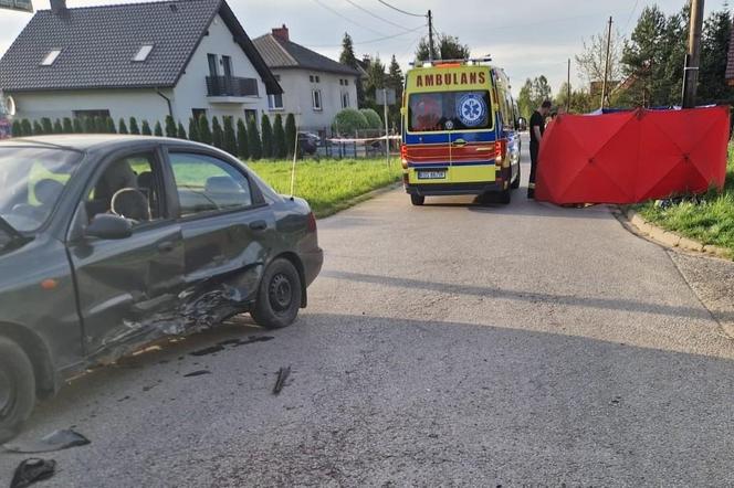 Tragedia w Małopolsce. Nie żyje 53-letni motocyklista, który uderzył w daewoo