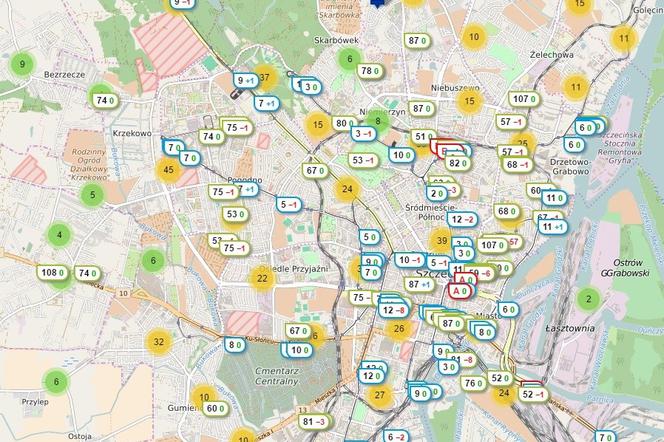 Interaktywna mapa komunikacji w Szczecinie