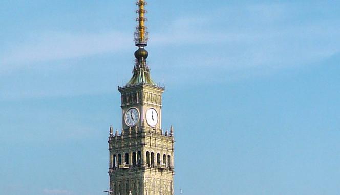 Zegar na Pałacu Kultury i Nauki