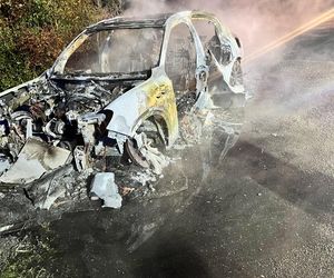 Spłonęło maserati. Nocny pożar w Lipnie koło Leszna