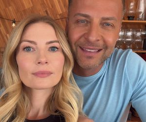 Barwy szczęścia na planie. Dominika (Karolina Chapko), Sebastian (Marek Krupski)