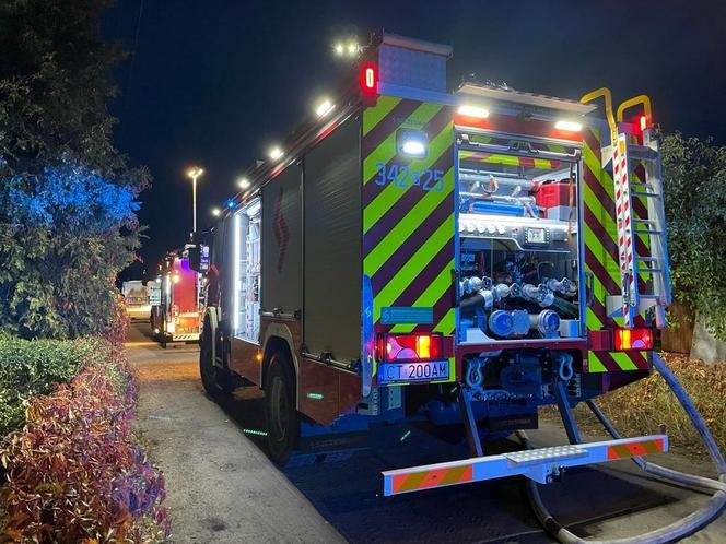 Pożar domku letniskowego na działkach ROD w Toruniu