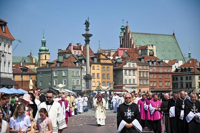 Centralna procesja Bożego Ciała 2024 w Warszawie