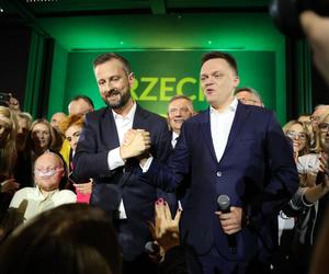 Wyniki wyborów 2023. Tak zareagowali partyjni liderzy, zdjęcia ze sztabów