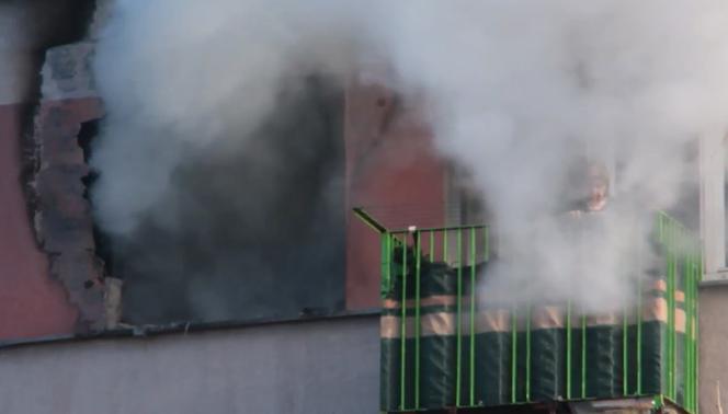 ratowanie staruszki pożar Słupno