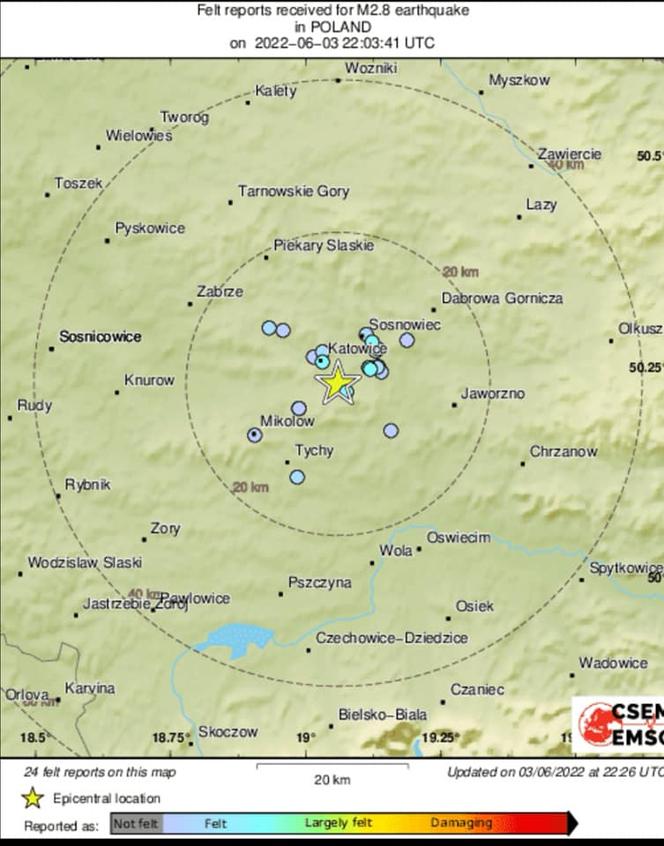 Silny wstrząs w kopalni Mysłowice Wesoła