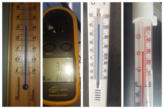 Pomiary temperatur w czterech warszawskich dźwigach