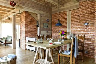 Nowoczesny styl rustykalny w domu z drewna GALERIA ZDJĘĆ