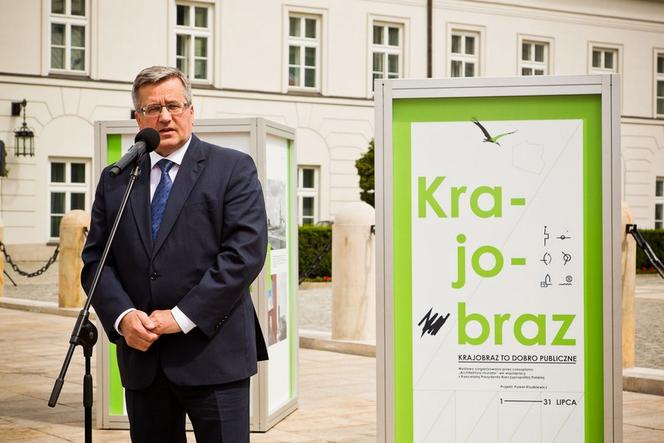 Prezydent RP Bronisław Komorowski otwiera wystawę "Krajobraz to dobro publiczne"; 1 lipca 2013