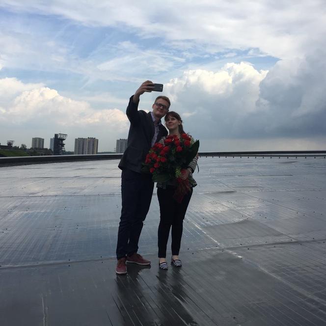 Zaręczyny na dachu Spodka