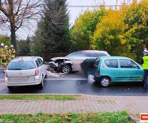 Wypadek w Podzamczu. Zderzyły się trzy auta