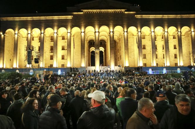 Wielkie protesty w Gruzji. Tłum wygwizdał Orbana 