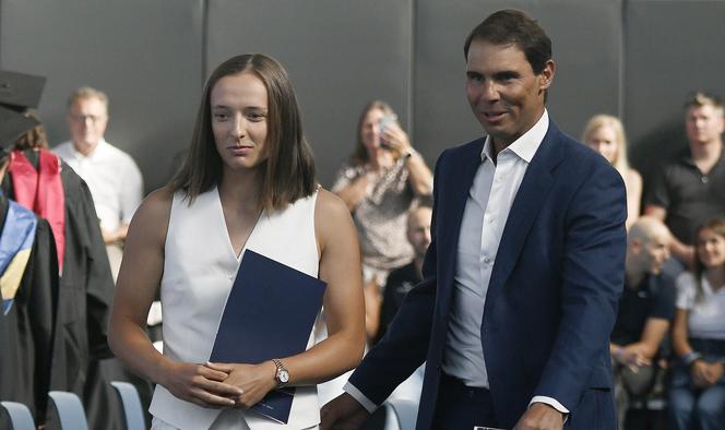 Iga Świątek i Rafael Nadal razem na scenie! Polka zachwyciła przemową! 