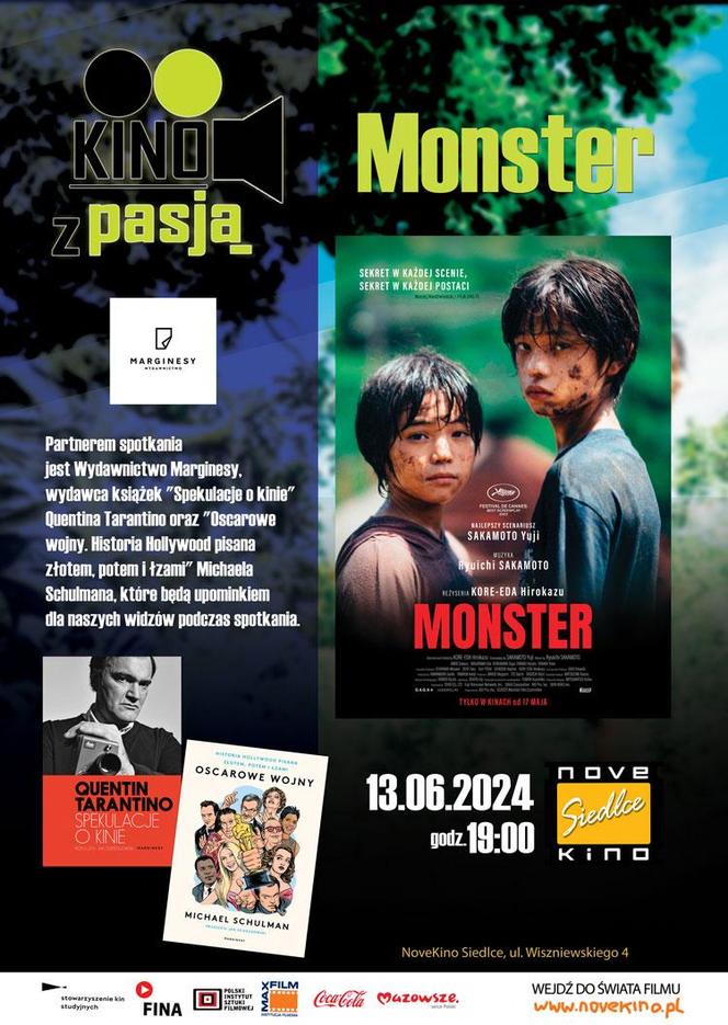 Japoński film „Monster” w Novekino Siedlce w ramach cyklu „Kino z pasją” już 13 czerwca