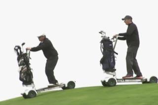 Połączenie meleksa z deskorolką - pomysłowy pojazd dla golfistów