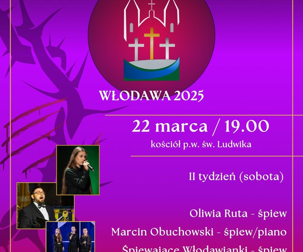 IV Nadbużański Festiwal Muzyki Wielkopostnej we Włodawie - plakakt 