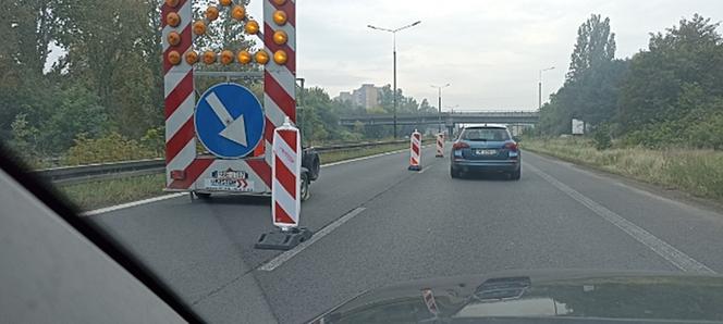 Trasa DK 86 stoi w korku