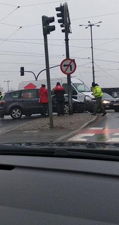 Wypadek na Żółkiewskiego w Toruniu